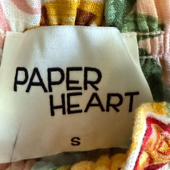 Paper Heart Colorful Fruit Print Smocked Cropped Tank Top Small Multicolor - Picture 2 of 6